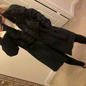 🥶New🥶Beautiful Alfani Suade coat faux fur size M